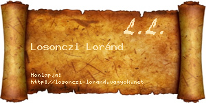 Losonczi Loránd névjegykártya